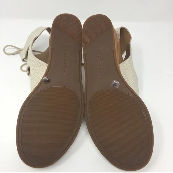 Lucky Brand Ghillie Lace Up Wedge Sandals - Picture 6 of 13